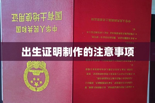 汶上出生证明制作的注意事项