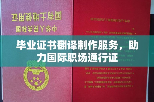 汶上毕业证书翻译制作服务，助力国际职场通行证