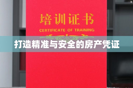 汶上打造精准与安全的房产凭证